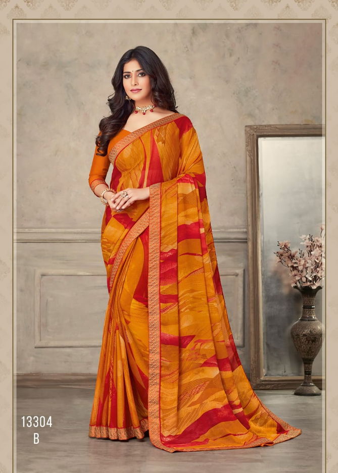 Ruchi Savera Hits Regular Wear Wholesale Printed Chiffon Saree Catalog